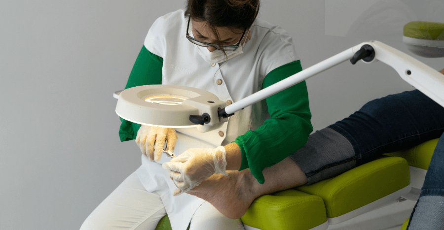 Woman on a procedure in a clinic