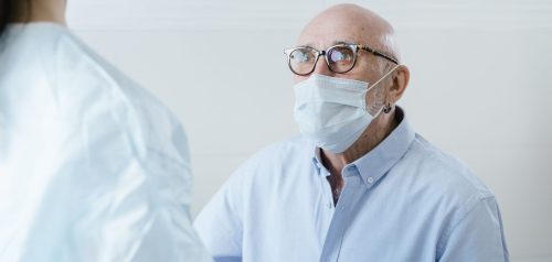Older patient having medical consultation